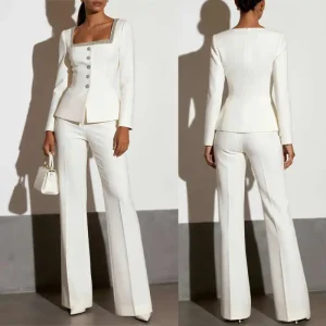 Elegant Women Suits 2 Pieces Blazer Pants Single Breasted Crystal Ladies Formal Occasion Fashion Street Banquet Party Customized - AliExpress Women's Sleep & Lounge