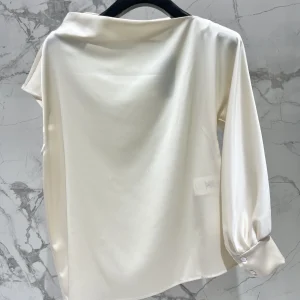 Slimming Acetate Fiber Asymmetrical Women's Shirt Collar Top Fashionable Versatile Commute Style Loose Fit Regular Sleeve Long - AliExpress Shirts & Blouses