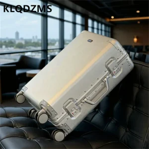 KLQDZMS All Aluminum Magnesium Alloy Boarding Suitcase 20 Inch High-quality For men Business Suitcase Rolling Luggage For Women - AliExpress Luggage