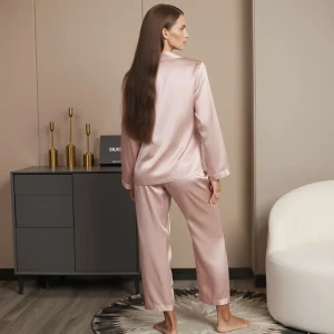 French Silk Pajama Set Mulberry Silk Loungewear Without Piping XXL Size Elegant Sleepwear Breathable Cozy Soft V neck 2 Pieces - AliExpress Women's Sleep & Lounge