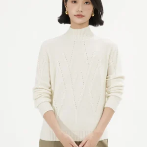 Women Autumn Winter pullover Sweater 100% Cashmere High Quality  Mock Neck  Long Sleeve Thick Warm New Fashion - AliExpress Sweaters&Jumpers
