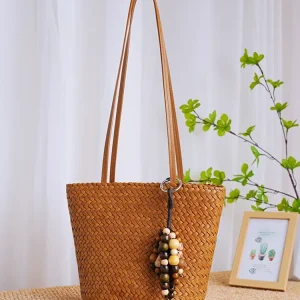 Fashion Vintage Hand Weave Genuine Leather Women Shell Tote BagHandbag Real Leather Lady Underarm Shoulder Holiday Bag - AliExpress Women's Handbags