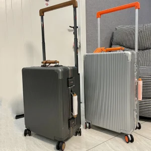 High-end fashion aluminum frame luggage export Japan super quiet universal wheel travel box 20 "men's and women's pull rod box - AliExpress Luggage