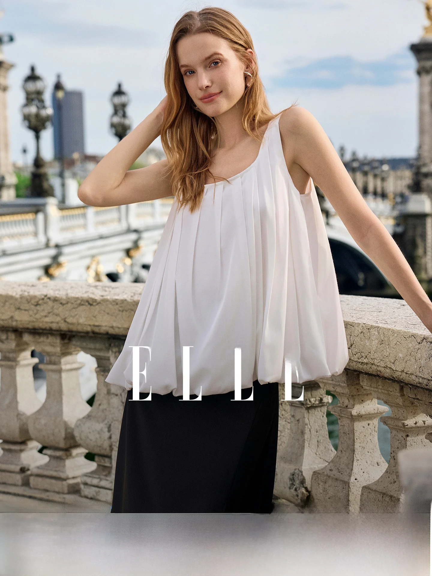 Elle Women's White Linen Folded Strap Shirt Summer New Style Simple Commute Loose Fit round Neck No Sleeve Unique Design - AliExpress Shirts & Blouses