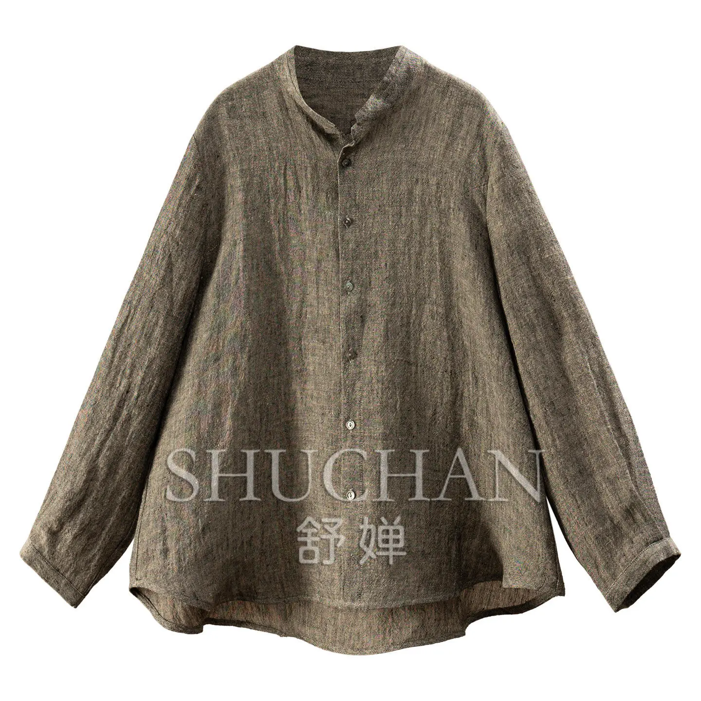 Qinglan Ma Yun Early Autumn Dharma Loose and Thin and Elegant European Standard Linen Shirt Women's 97M2 - AliExpress Shirts & Blouses