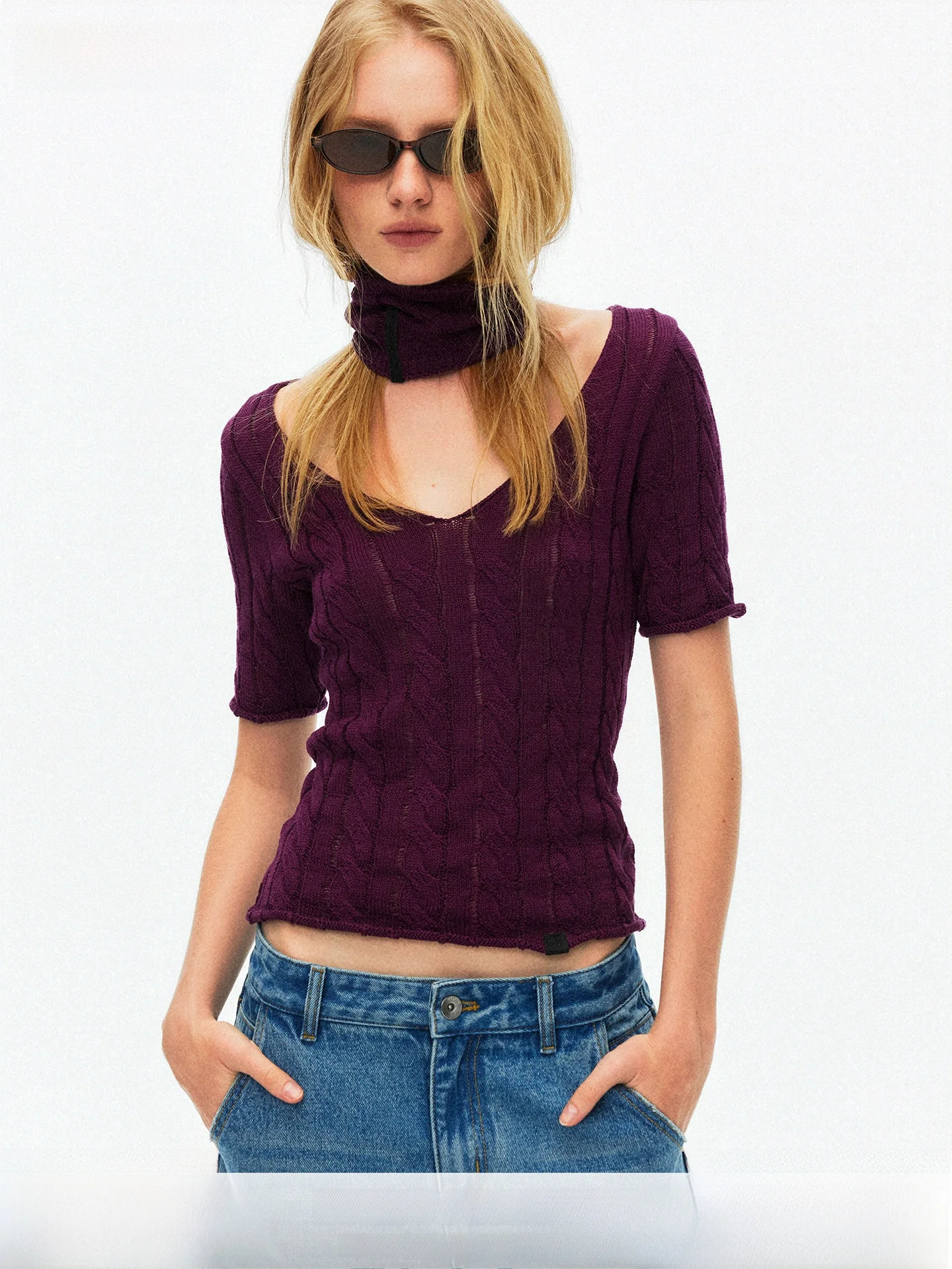 SaltHe Women's Knitted V-Neck Pullover Hollow out Floral Design Breathable Comfortable Cotton Blend Summer Top - AliExpress Sweaters&Jumpers