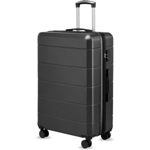 28 Inch Expandable Hardside Suitcase, Spinner Wheels, TSA Lock, Large Checked Luggage for Travel, Black - AliExpress Travel Bags