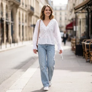 Romantic French Lace Blouse Women White Elegant Chiffon Shirt Puff Sleeve Loose Fit Vintage Chic Soft Luxury Top BC2109 - AliExpress Shirts & Blouses