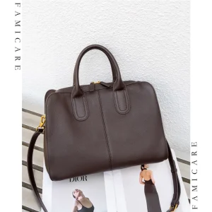 Stylish Luxury Genuine Leather Handbag Women's Elegant Solid Color Tote Bags Multi-Functional Female Crossbody Bags for Commute - AliExpress Women's Handbags