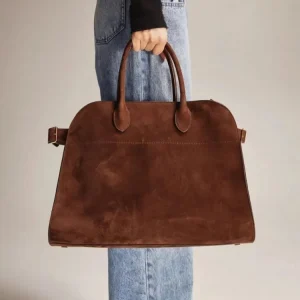Women Cow Suede Leather Totes Large Capacity Office Ladies Work Handbag Autumn New Luxury Underarm Shoulder Bag - AliExpress Women's Handbags