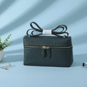 2025 Ostrich Leather Women's Bag Wax Thread Hand Sewn Genuine Leather Bag Women's Shoulder Crossbody Bag Small Square Bag 45 - AliExpress Women's Handbags