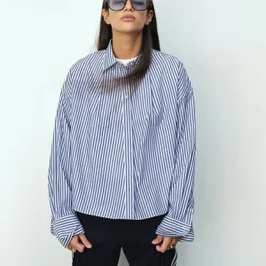 H&M Women's Loose Fit irt lectually Stripe Aesthetic Spring Casual Sle Button up Long Sve Polyester Blend - AliExpress Shirts & Blouses