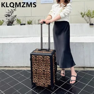 KLQDZMS Carry On Travel Luggage 20 inch Boarding Case Women's Leopard Pattern Trolley Large Capacity Rolling suitcase On Wheels - AliExpress Luggage