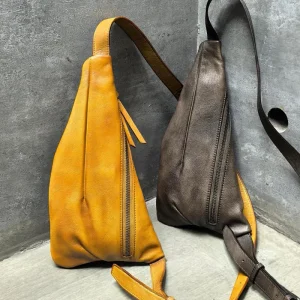 RuilNew Handmade WoMen's Retro Chest Bag Genuine Cowhide Leather Male Crossbody Bags For WoMen Backpack Crossbody Messenger Bags - AliExpress Women's Handbags
