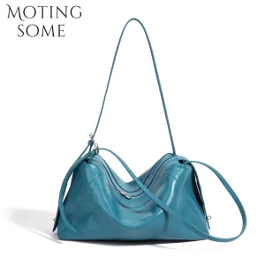 MOTINGSOME Natural Leather Woman Satchel Bag 2026 New in Fashionable Lazy Shoulder Bags Tote Niche Luxury Design Pillow Tote - AliExpress Women's Handbags