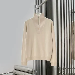 100% Cashmere Sweater Women New Spring 2026 Y2K Stand Collar Half Button Pullover Soft Warm Knit Top Casual Office Lady Sweaters - AliExpress Sweaters&Jumpers
