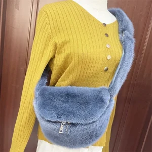 2023 New Fur Bag Real Mink Fur Shoulder Bag Women's Handbag Designer Shoulder Crossbody Bag Luxury Mink Fur Fanny Pack Purse - AliExpress Women's Handbags