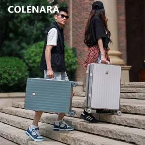 COLENARA Cabin Suitcase Aluminum Frame Boarding Case 20"22"24"26"28 Inch ABS+PC Large Capacity Trolley Case Women's Luggage - AliExpress Luggage