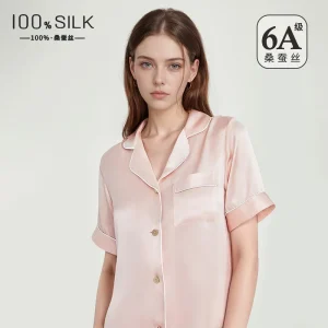 Spring Summer 19 Momme 100% Mulberry Silk Pajama Set Women Short Sleeve Long Pants Luxury Skin-friendly Antibacterial Loungewear - AliExpress Women's Sleep & Lounge