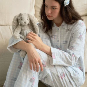 Muabomb Original Pig Pyjamas Women's Long Sleeve Cotton Home Clothes Set Outwear Suitable Gift Soft Comfortable Korean Style - AliExpress Women's Sleep & Lounge