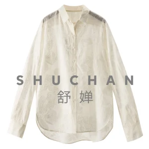 French Heavy Industry Exquisite Embroidery Silk Cotton Arc Pendulum Long-sleeved Shirt Women's 15W3 - AliExpress Shirts & Blouses