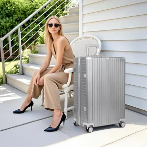 Trolley Aluminum Frame Rolling Luggage PC+ABS w/Double Spinner Wheels & TSA LOCK Lightweight Travel Luggage for Men Women - AliExpress Luggage
