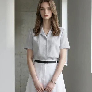 PRICH Rylee Linen Shirt Lightweight Short Sleeve Casual Top Women's Regular Fit Button up Summer New Style Simple Commute Style - AliExpress Shirts & Blouses