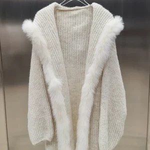 Spring Autumn Warm Sweater Fox Fur Hooded Cardigan Lady Women Solid Color Jackrt Femeale Luxury Coat - AliExpress Sweaters&Jumpers