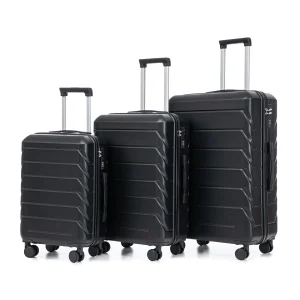 HIFINE 3 Piece ABS Spinner Luggage Set with Combination Lock, 20 24 28 Inch Travel Suitcases for Men and Women - AliExpress Luggage