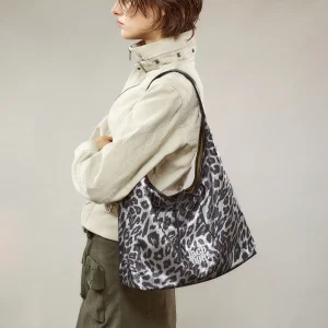 JACD Lazy Loose Leopard Print Tote Bag Women's Large Capacity Commuter Bag Underarm Bag Casual Simple Style Soft Leather - AliExpress Women's Handbags