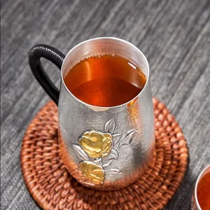 Pure Silver Cup for women, pure silver cup, pure silver 999, water cup, tea, simple coffee cup - AliExpress Kitchen,Dining & Bar