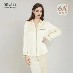 Summer New Real Silk Pajamas Women's Long-sleeved Trousers 100% Mulberry Silk Cool Home Clothes Suit 2 PCS Solid Color Sleepwear - AliExpress Women's Sleep & Lounge