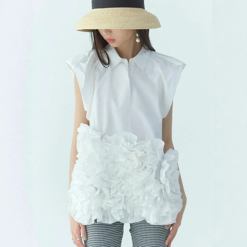 Torowee Pure Cotton Ruffle Trim irt Sweet Heavy Embelliment Japanese Sle Women's Faion Summer Top New Arrival 2025 - AliExpress Shirts & Blouses