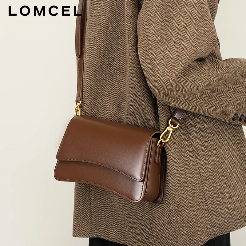 LOMCEL 21 New versatile crossbody bag made of high-quality cowhide, a small and exclusive bag in the shape of a French loaf - AliExpress Women's Handbags