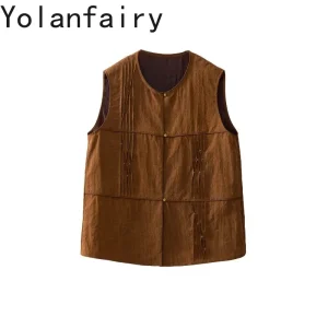 YOLANFAIRY Women Hand Beaded Pleated Silk Vest 100% Mulberry Silk Gambiered Ladies Tops and Blouses Elegant Sleeveless Waistcoat - AliExpress Shirts & Blouses