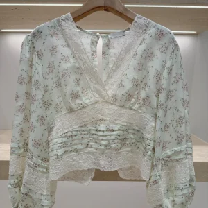 Elegant Early Spring Short Sleeveless Floral Embroidery Lace Patchwork V-neck Long Shirt for Women Polyester Fiber 2026 Spring - AliExpress Shirts & Blouses