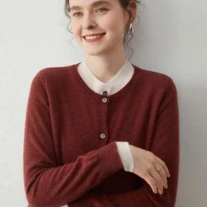 O-Neck Long Sleeves 100% Cashmere Grace Women's Autumn Winter Simple Cardigan Sweater Knitted Warm Soft Comfort Clothing Tops - AliExpress Sweaters&Jumpers