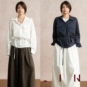 Belin French Sle Loose Fit Long Sve irt Women's Ele Linen irt with Belt Slimming Versatile Top - AliExpress Shirts & Blouses
