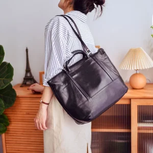 Casual vintage genuine leather large capacity women's shoulder bag fashion designer luxury natural real cowhide female handbag - AliExpress Women's Handbags