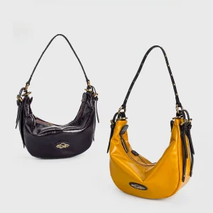 SpicyCapSoul Ballet Disarray Style Top Layer Cowhide Underarm Crossbody Bag Women's Dumpling Shape Shoulder Bag Zipper Closure - AliExpress Women's Handbags