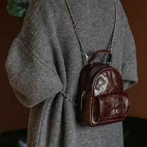 PNDME fashion handmade high-quality first layer cowhide ladies small backpack outdoor party luxury genuine leather women bagpack - AliExpress Women's Handbags