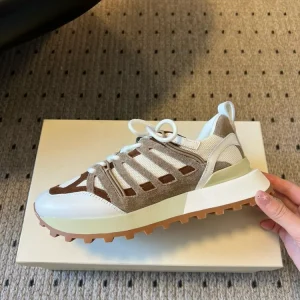 Breathable Men Women New Fashion Lace Up Mesh Spliced Cow Leather Running Shoes Sport Sneakers Jogging Thick Platform Trainers - AliExpress Sneakers