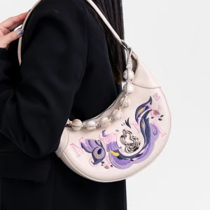 Chinese Style Underarm Bag Women 2025 New Niche Original New Chinese Embroidery Crescent Foreign Style Shoulder Bag for Women - AliExpress Women's Handbags