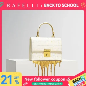BAFELLI Elegantly Fashioned Ladies Handbag in K Gold Genuine Leather Luxury Shoulder Purse for Women 2026 - AliExpress Women's Handbags