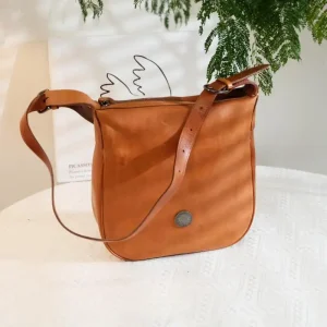 outdoor travel handmade high quality vegetable tanned cowhide women's shoulder bag casual vintage genuine leather underarm bag - AliExpress Women's Handbags