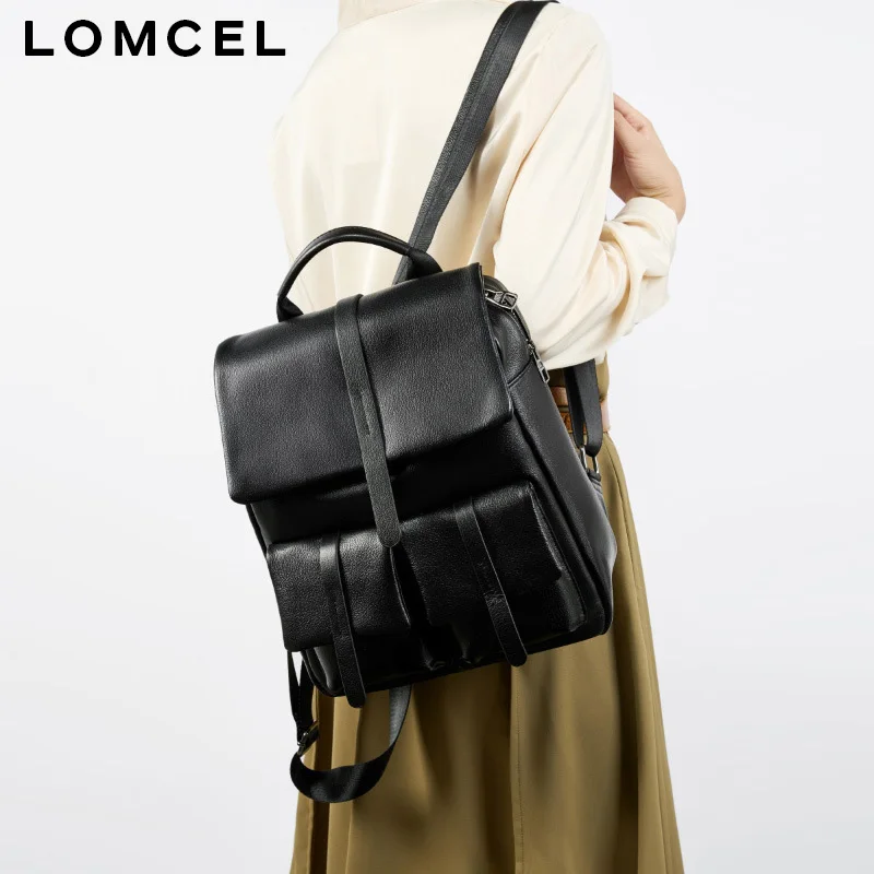 LOMCEL 609 Genuine Leather Double Shoulder Bag - Women's 2026 New Style Fashionable Large Capacity Multi-functional Ladies' - AliExpress Women's Handbags