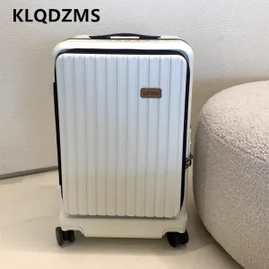 KLQDZMS Travel Luggage ABS+PC Boarding Box Front Opening Trolley Case 20"24"26 Inch Men's Combination Box Women's Suitcase - AliExpress Luggage