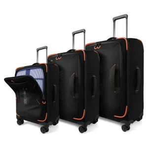 3-Piece Softside Upright Luggage Set with Front Open Pocket Durable Lightweight Waterproof Suitcase Sets for Men Women - AliExpress Luggage