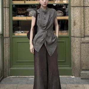 ay Linen irt Women's ort Sve Knot Design Simple Cool Sweet Faion Casual Breathable Comfortable Regular Fit irt - AliExpress Shirts & Blouses