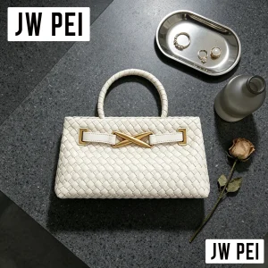 Elegant JW PEI Hand Braided Rectangular Bag Women Solid Black Woven Leather Luxury Formal Dating Handbag - AliExpress Women's Handbags